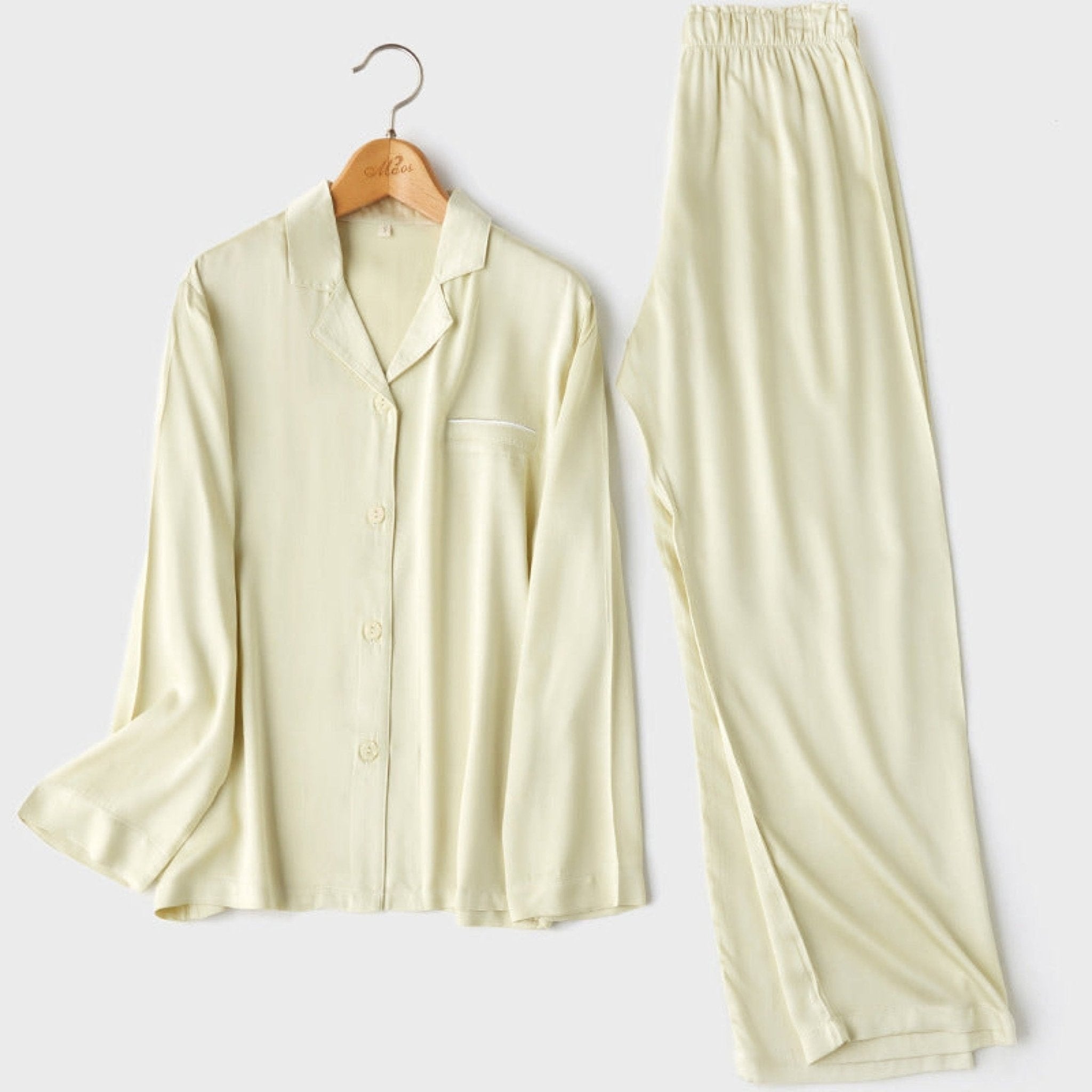 Silky Classic Morandi Silky Pajama Set / Blue