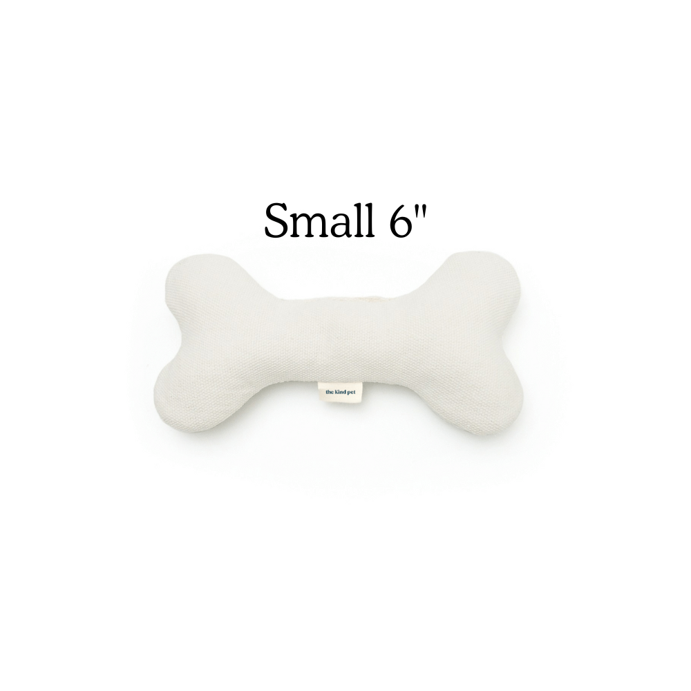 Boba & Vespa Plush Hemp Dog Toy Bone for Gentle Chewers