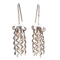 Sterling Silver Jellyfish Earrings with White Pearls