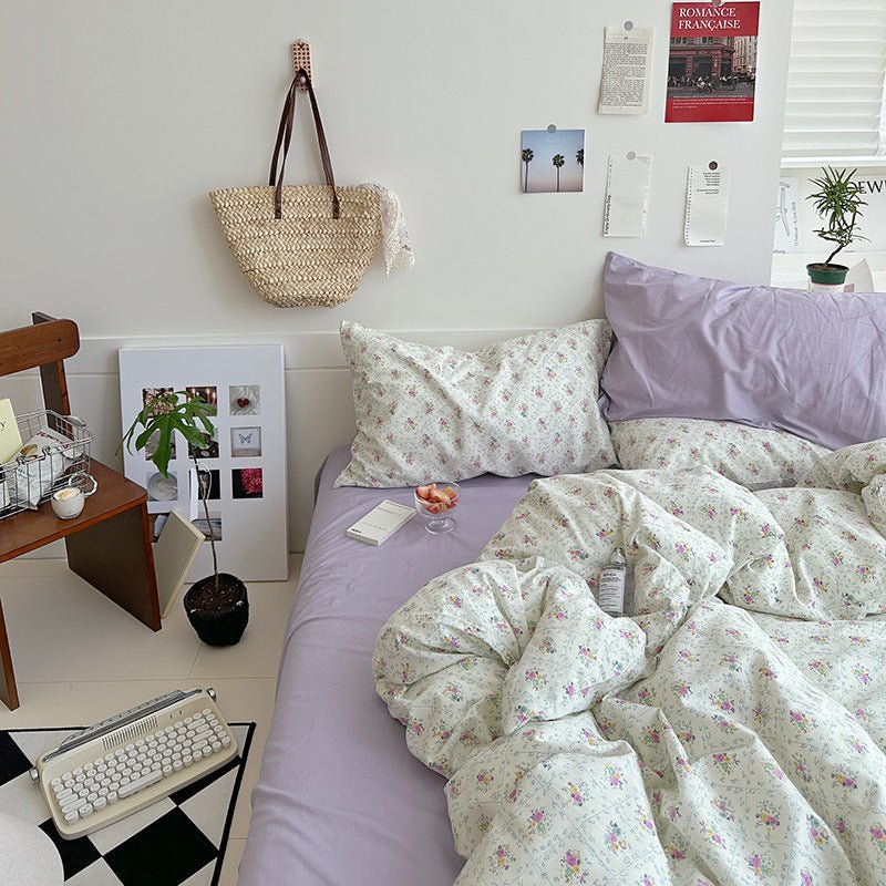 Sweet Floral Bedding Set / Cream