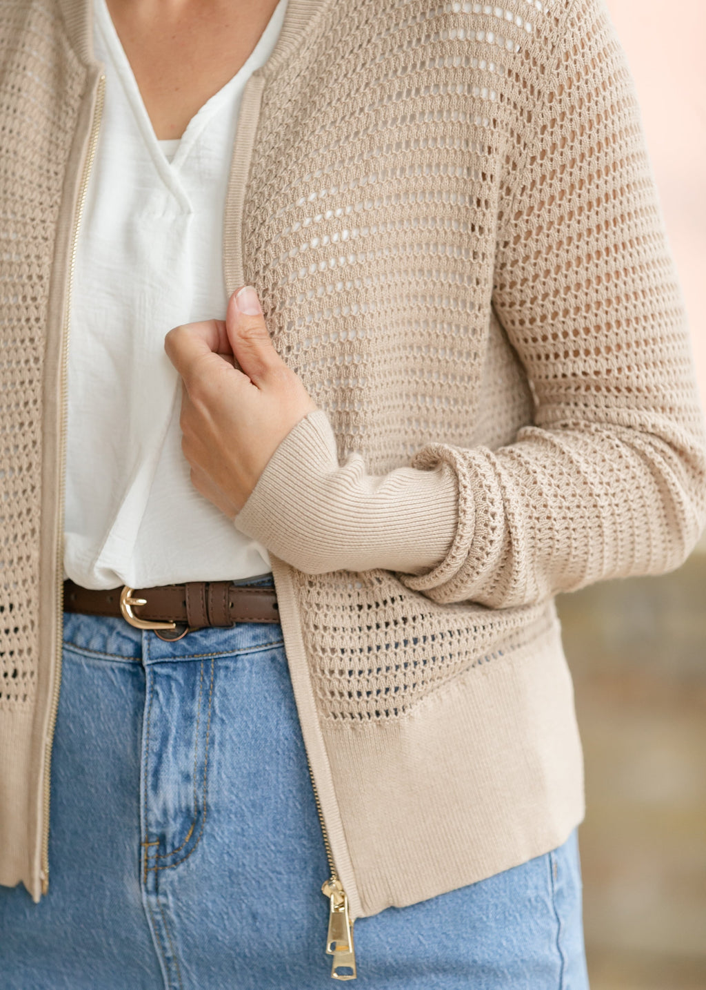 Tate Crochet Open Knit Cardigan
