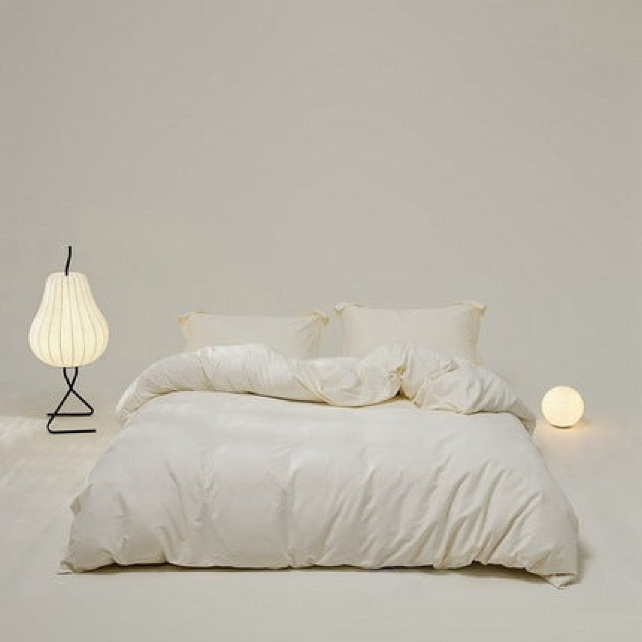 Velvære Luxe Solid Color Cotton Bedding Set / Brown