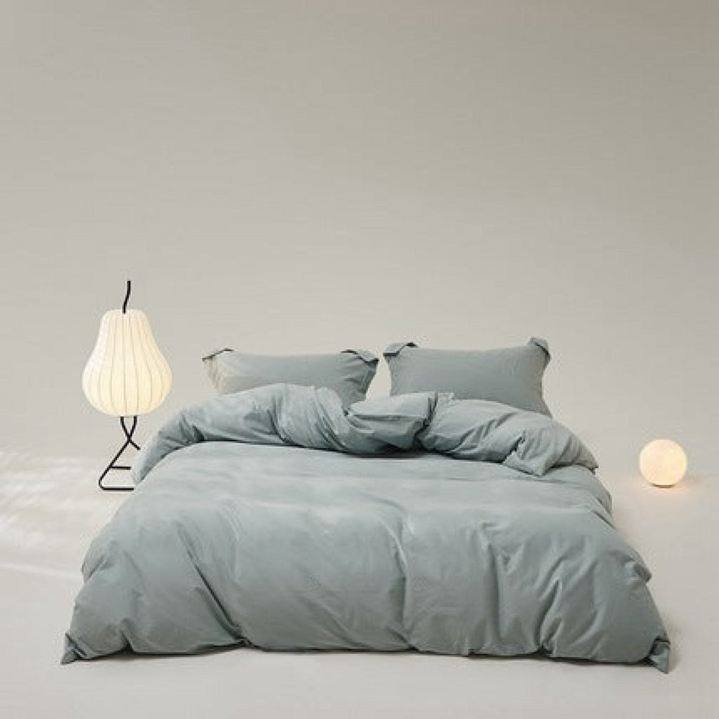 Velvære Luxe Solid Color Cotton Bedding Set / White