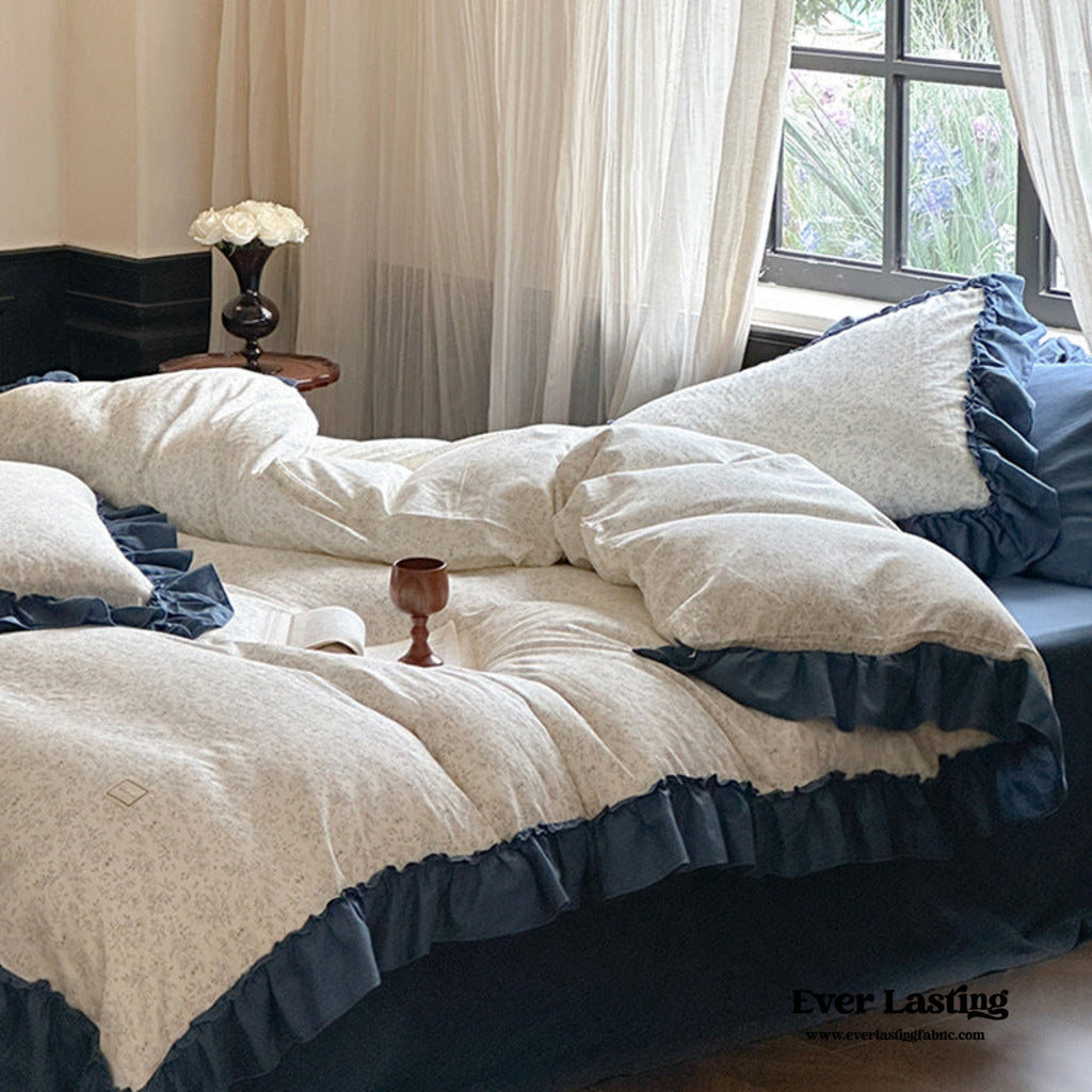 Vivienne Floral Double Gauze Bedding Set / Blush Pink