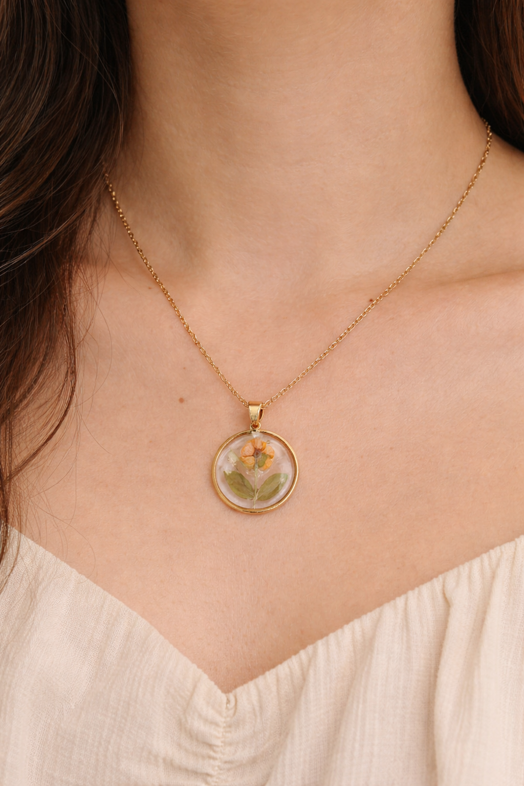 Wildflower Gold Pendant Necklace
