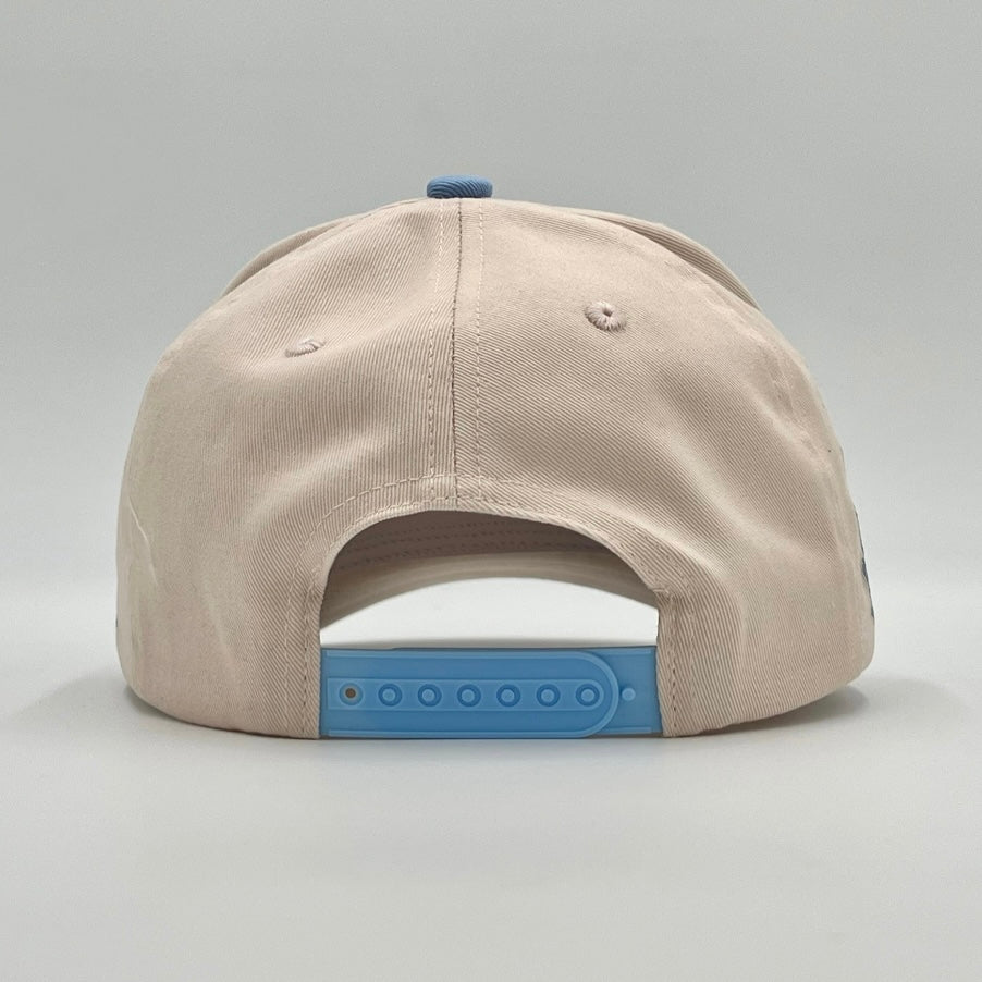 [PRE-ORDER - SHIPS MID-OCTOBER] ‘YHWH’ Structured SnapBack - Cream/Baby Blue