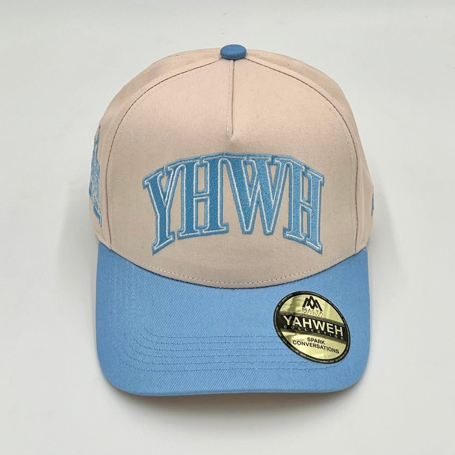 [PRE-ORDER - SHIPS MID-OCTOBER] ‘YHWH’ Structured SnapBack - Cream/Baby Blue