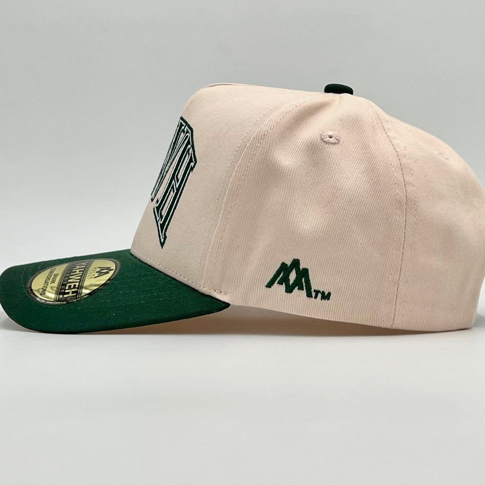 [PRE-ORDER - SHIPS MID-OCTOBER] ‘YHWH’ Structured SnapBack - Cream/Billiard Green